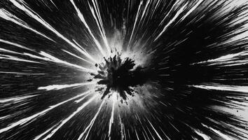 Explosive Cosmic Detonation Illuminates the Vacuum of Space with Fiery Debris and Energy. photo