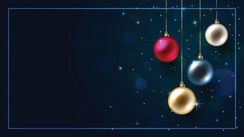 New Year background with ball ornament vector