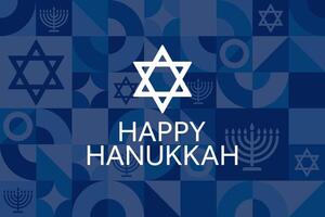 Happy Hanukkah. Holiday concept. Template for background, banner, card, poster with text. vector
