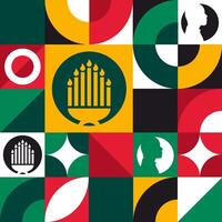 Kwanzaa. Seamless geometric pattern. Template for background, banner, card, poster. EPS10 illustration. vector