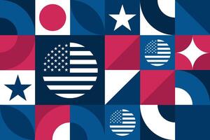 Bill of Rights Day. December 15. Seamless geometric pattern. Template for background, banner, card, poster. EPS10 illustration. vector