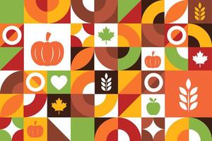 Thanksgiving Day. Seamless geometric pattern. Template for background, banner, card, poster. EPS10 illustration. vector
