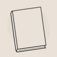 An illustration of a book on a beige background vector