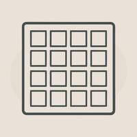 A square grid of squares on a white background vector