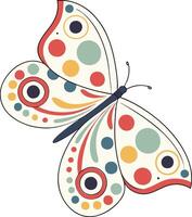 Boho Butterfly white background vector