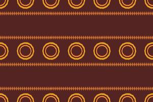 Ethnic brown color background ikat pattern geometric ikat fabric pattern motif design ethnic. vector