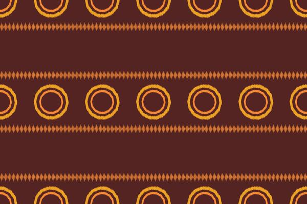 Ethnic brown color background ikat pattern geometric ikat fabric pattern motif design ethnic.