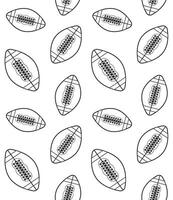 Seamless pattern of American football ball vector