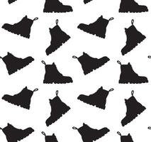 Seamless pattern of doodle sketch boot vector