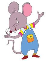 The rat is dancing vector