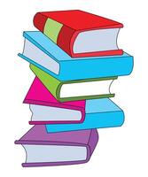 A stack of books with top vector