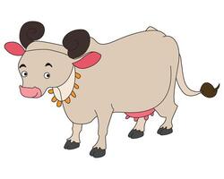 A milky cow isolated on white background vector