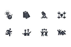 winners icon set..Editable stroke.linear style sign for use web design,logo.Symbol illustration. vector