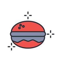Macaroon icon. .Editable stroke.linear style sign for use web design,logo.Symbol illustration. vector