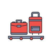 Suitcase icon. .Editable stroke.linear style sign for use web design,logo.Symbol illustration. vector