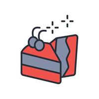 dessert icon. .Editable stroke.linear style sign for use web design,logo.Symbol illustration. vector