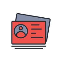 personal information icon. .Editable stroke.linear style sign for use web design,logo.Symbol illustration. vector