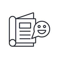 comedy book icon. .Editable stroke.linear style sign for use web design,logo.Symbol illustration. vector