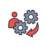 settings icon. .Editable stroke.linear style sign for use web design,logo.Symbol illustration. vector