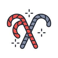 candy cane icon. .Editable stroke.linear style sign for use web design,logo.Symbol illustration. vector