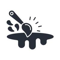 paint stain icon. .Editable stroke.linear style sign for use web design,logo.Symbol illustration. vector
