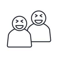 laughter icon. .Editable stroke.linear style sign for use web design,logo.Symbol illustration. vector