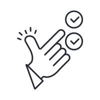 manage task icon. .Editable stroke.linear style sign for use web design,logo.Symbol illustration. vector