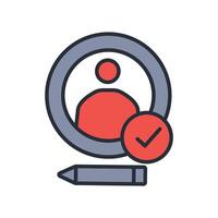 profile icon. .Editable stroke.linear style sign for use web design,logo.Symbol illustration. vector