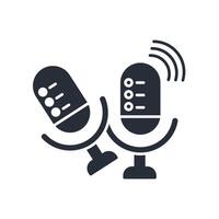 Voice control icon. .Editable stroke.linear style sign for use web design,logo.Symbol illustration. vector