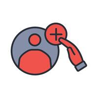 add friend icon. .Editable stroke.linear style sign for use web design,logo.Symbol illustration. vector