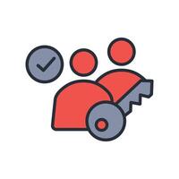 authentication icon. .Editable stroke.linear style sign for use web design,logo.Symbol illustration. vector