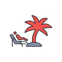 vacation icon. .Editable stroke.linear style sign for use web design,logo.Symbol illustration. vector
