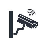 Security Camera icon. .Editable stroke.linear style sign for use web design,logo.Symbol illustration. vector