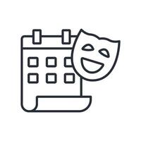 calendar icon. .Editable stroke.linear style sign for use web design,logo.Symbol illustration. vector