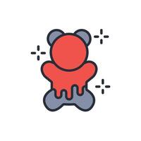 gummy bears icon. .Editable stroke.linear style sign for use web design,logo.Symbol illustration. vector