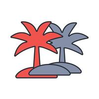 palm tree icon. .Editable stroke.linear style sign for use web design,logo.Symbol illustration. vector