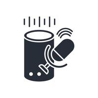 voice assistant icon. .Editable stroke.linear style sign for use web design,logo.Symbol illustration. vector