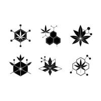 Digital THC molecule file for science, cannabis, and design projects. vector