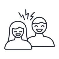 Funny icon. .Editable stroke.linear style sign for use web design,logo.Symbol illustration. vector