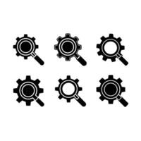 Search Settings Icon High-Quality Graphic Design File for UI and Digital Projects vector