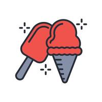 ice cream icon. .Editable stroke.linear style sign for use web design,logo.Symbol illustration. vector
