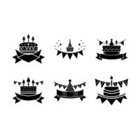 Birthday Cake Icon Graphic Design File - Perfect for Parties and Celebrations vector