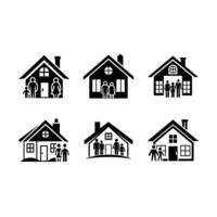 Family Home Icon Graphic Design File - Perfect for Digital and Print Projects vector