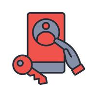 access icon. .Editable stroke.linear style sign for use web design,logo.Symbol illustration. vector