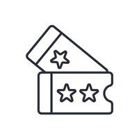 Ticket icon. .Editable stroke.linear style sign for use web design,logo.Symbol illustration. vector