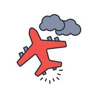 plane icon. .Editable stroke.linear style sign for use web design,logo.Symbol illustration. vector