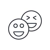 laugh icon. .Editable stroke.linear style sign for use web design,logo.Symbol illustration. vector