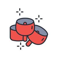 marshmallow icon. .Editable stroke.linear style sign for use web design,logo.Symbol illustration. vector