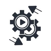 automation icon. .Editable stroke.linear style sign for use web design,logo.Symbol illustration. vector