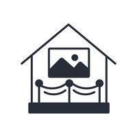 art gallery icon. .Editable stroke.linear style sign for use web design,logo.Symbol illustration. vector